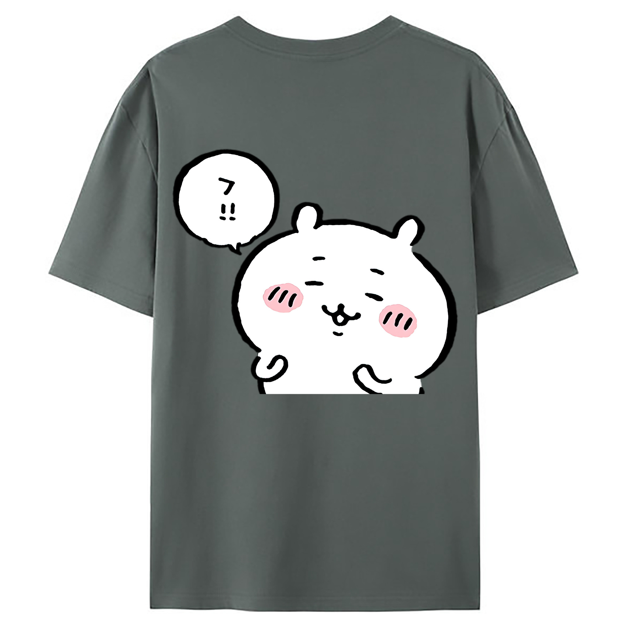 （画像用） ちいかわ ちいかわ Chii-kawa chiikawa 綿100％ メンズ半袖Tシャツ（バックプリント） 通気性